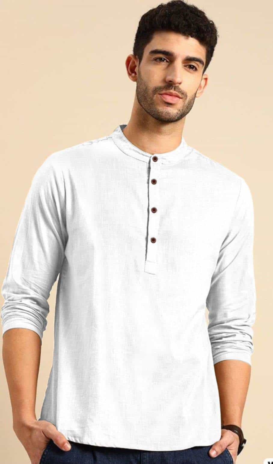 white men’s short kurta