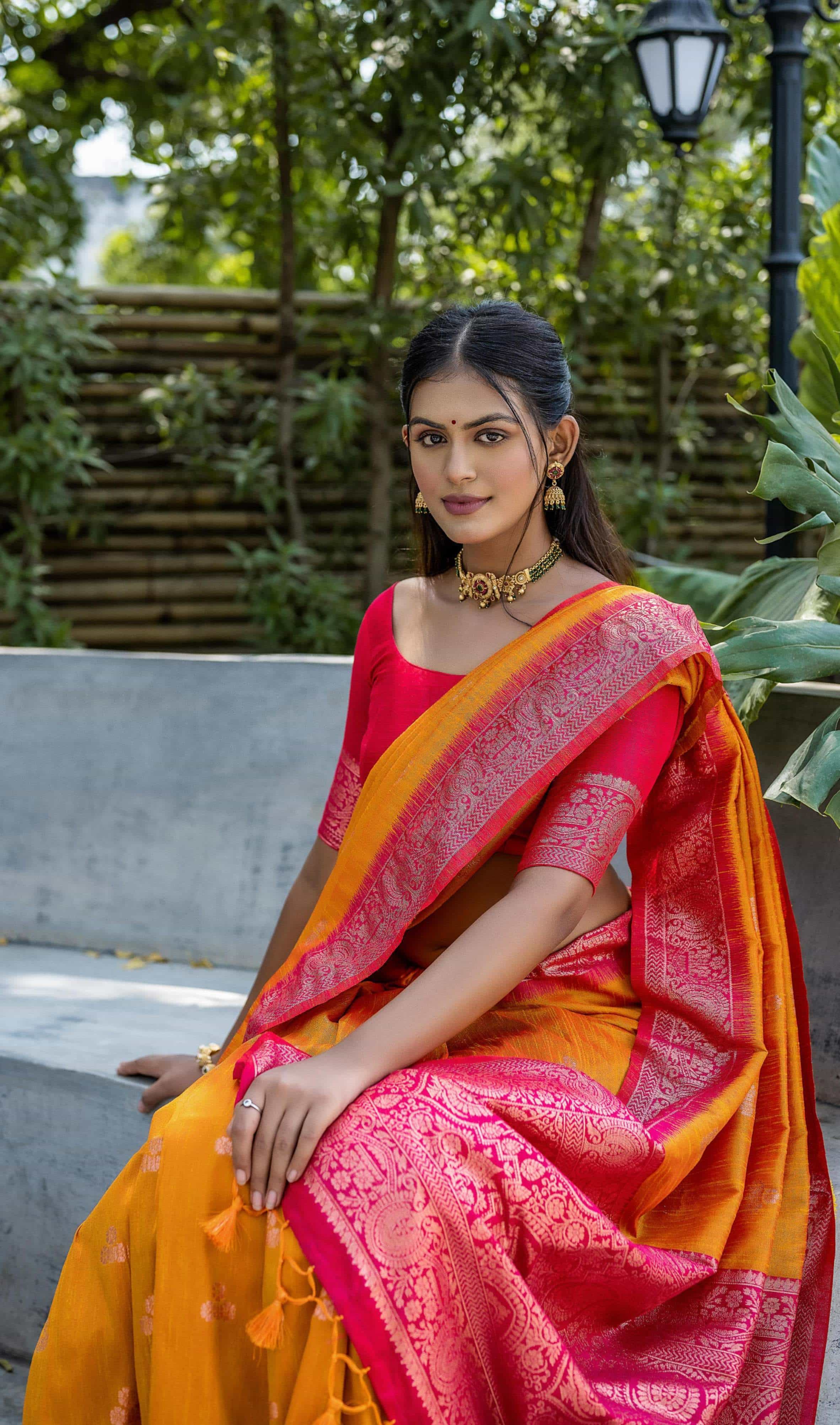 festive silk saree
