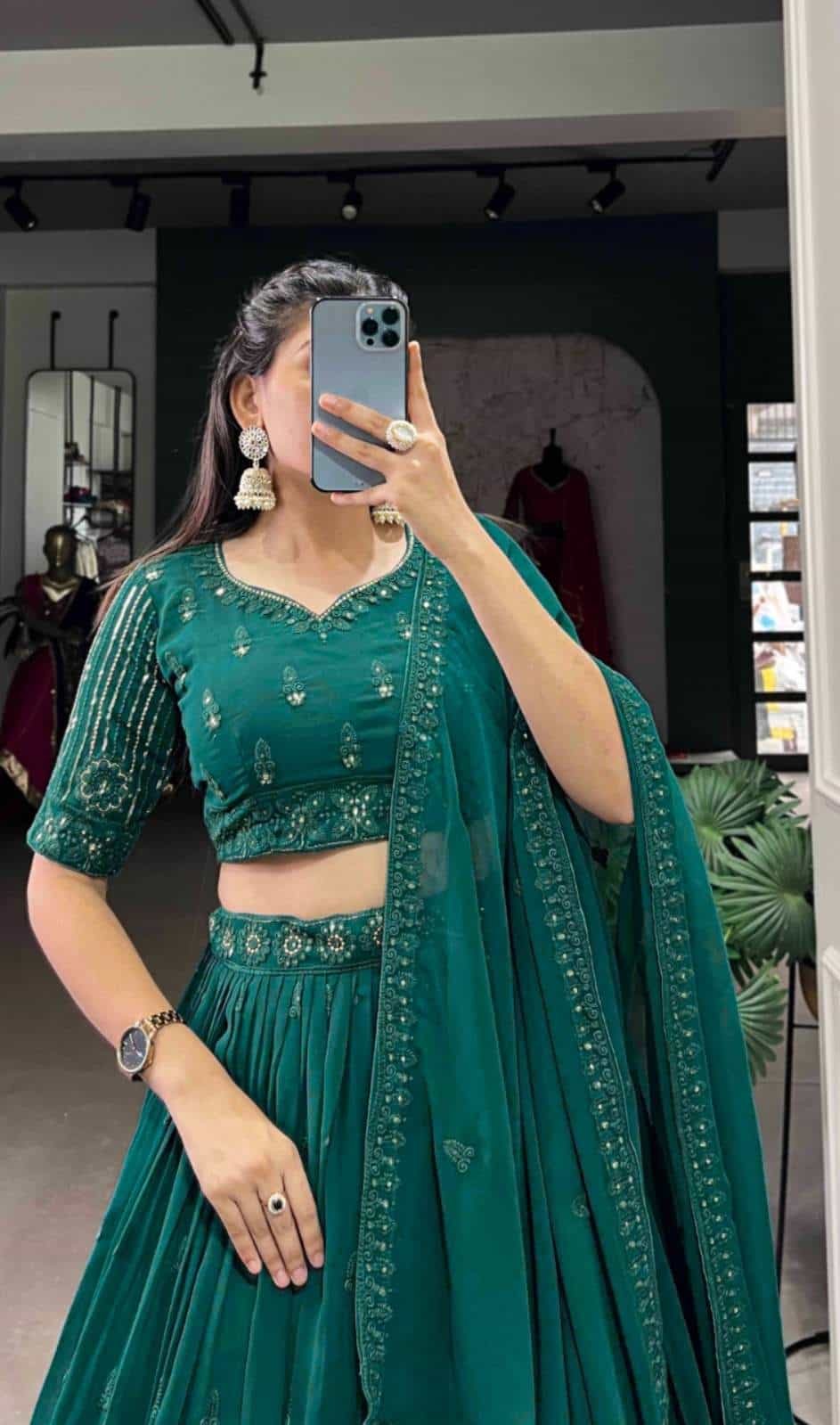 embroidered lehenga