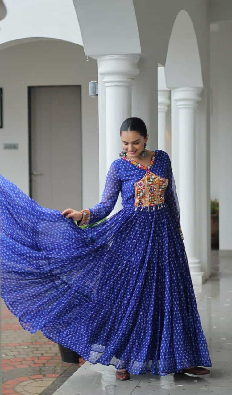 kutchi patchwork gown