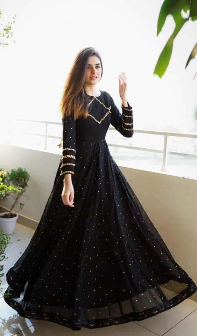 black gown