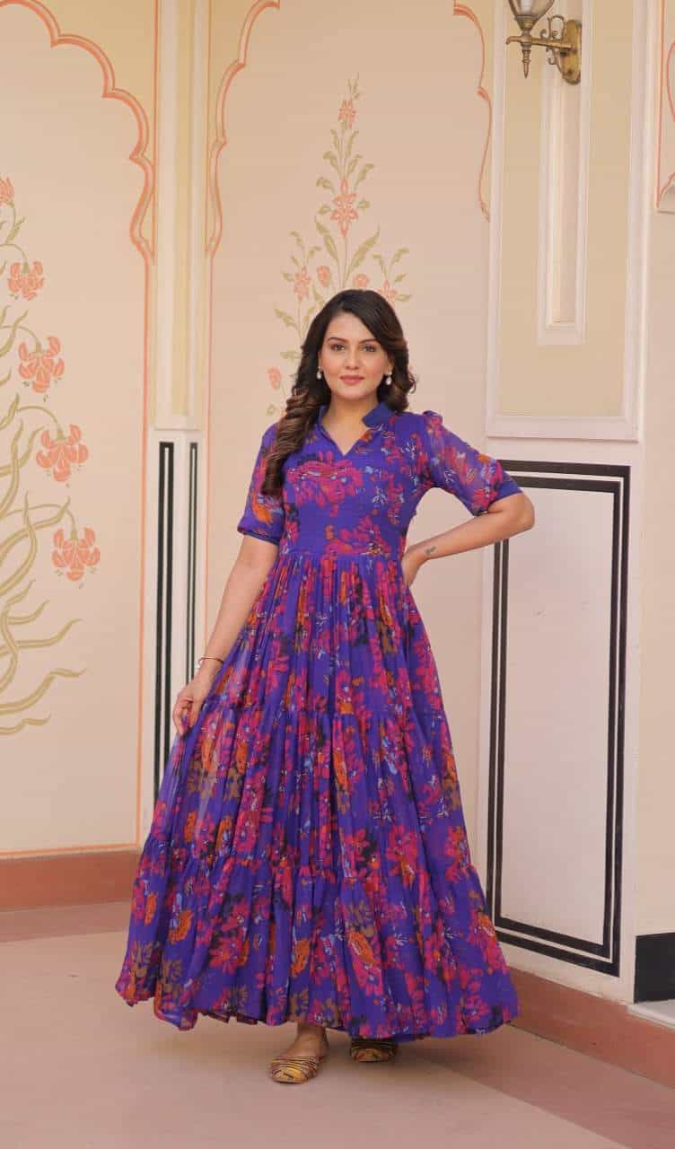 printed gown