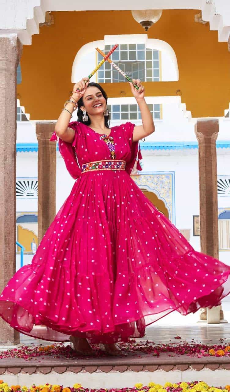 mirror work gown