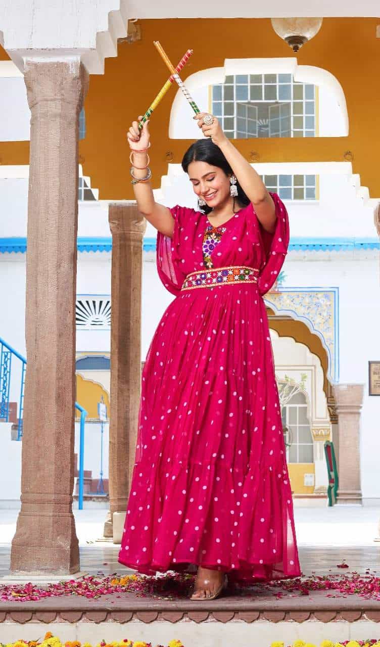 festive georgette gown