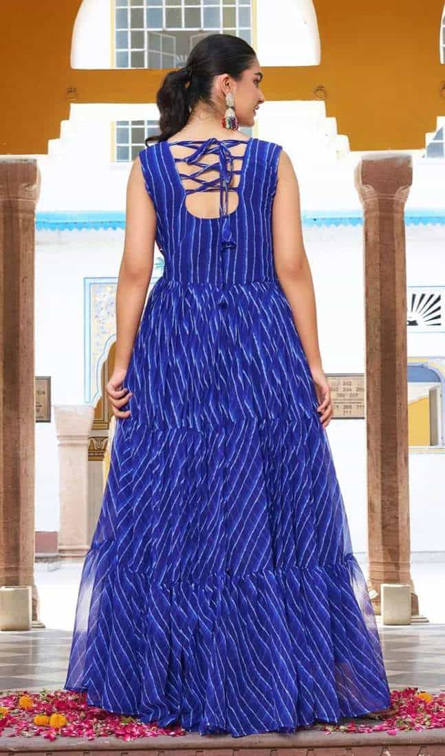 ethnic bandhani gown