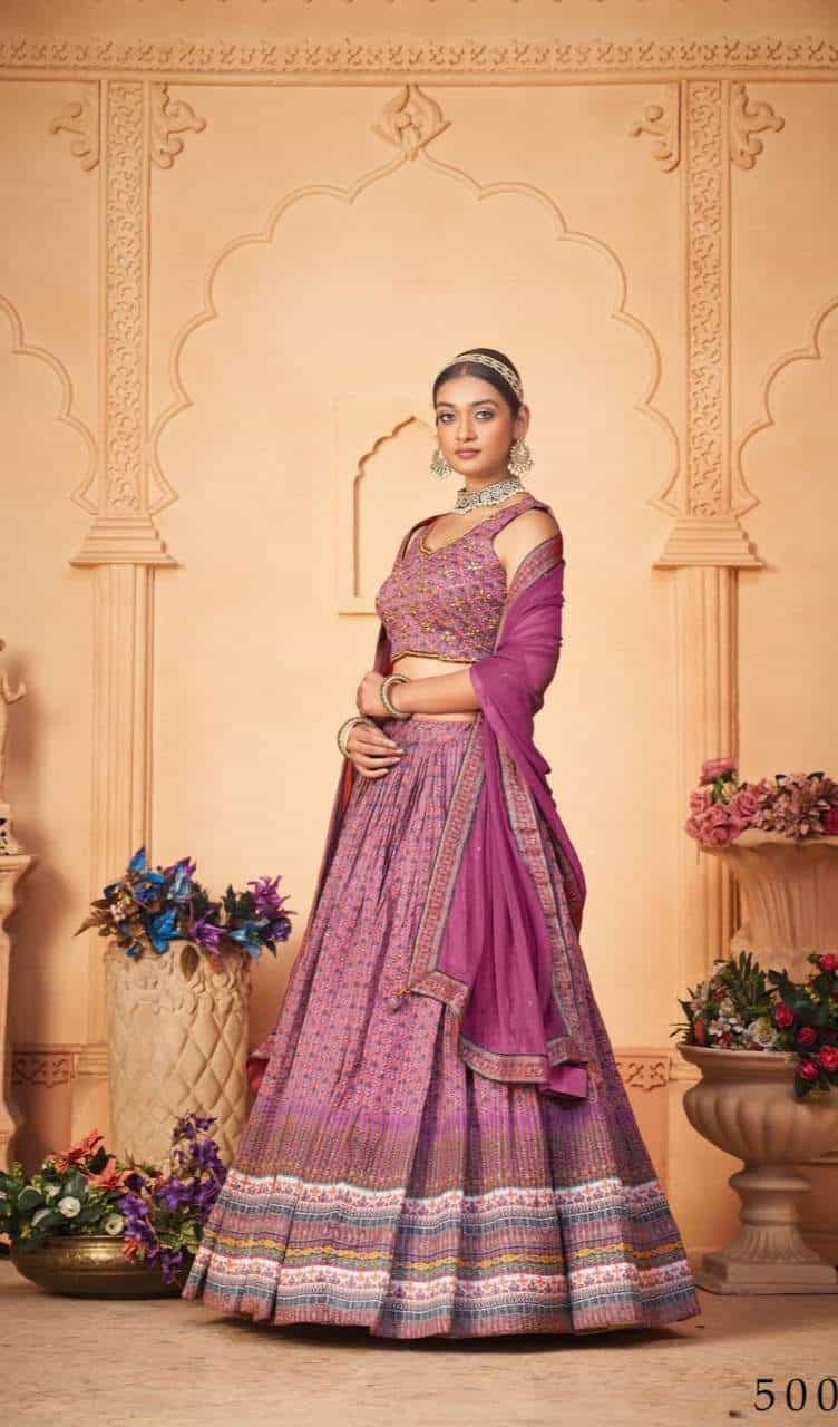 Heavy Chinon Silk Lehenga Set