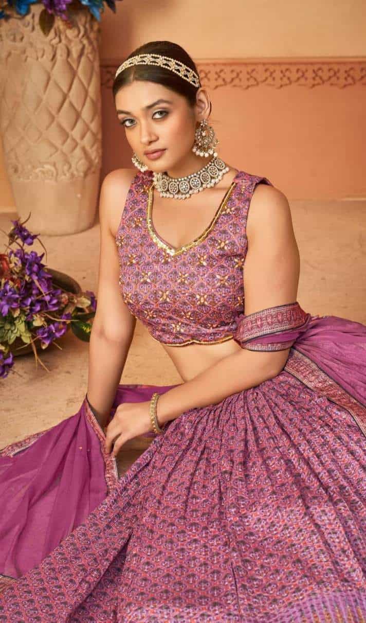 Festive Wear Heavy Chinon Silk Lehenga