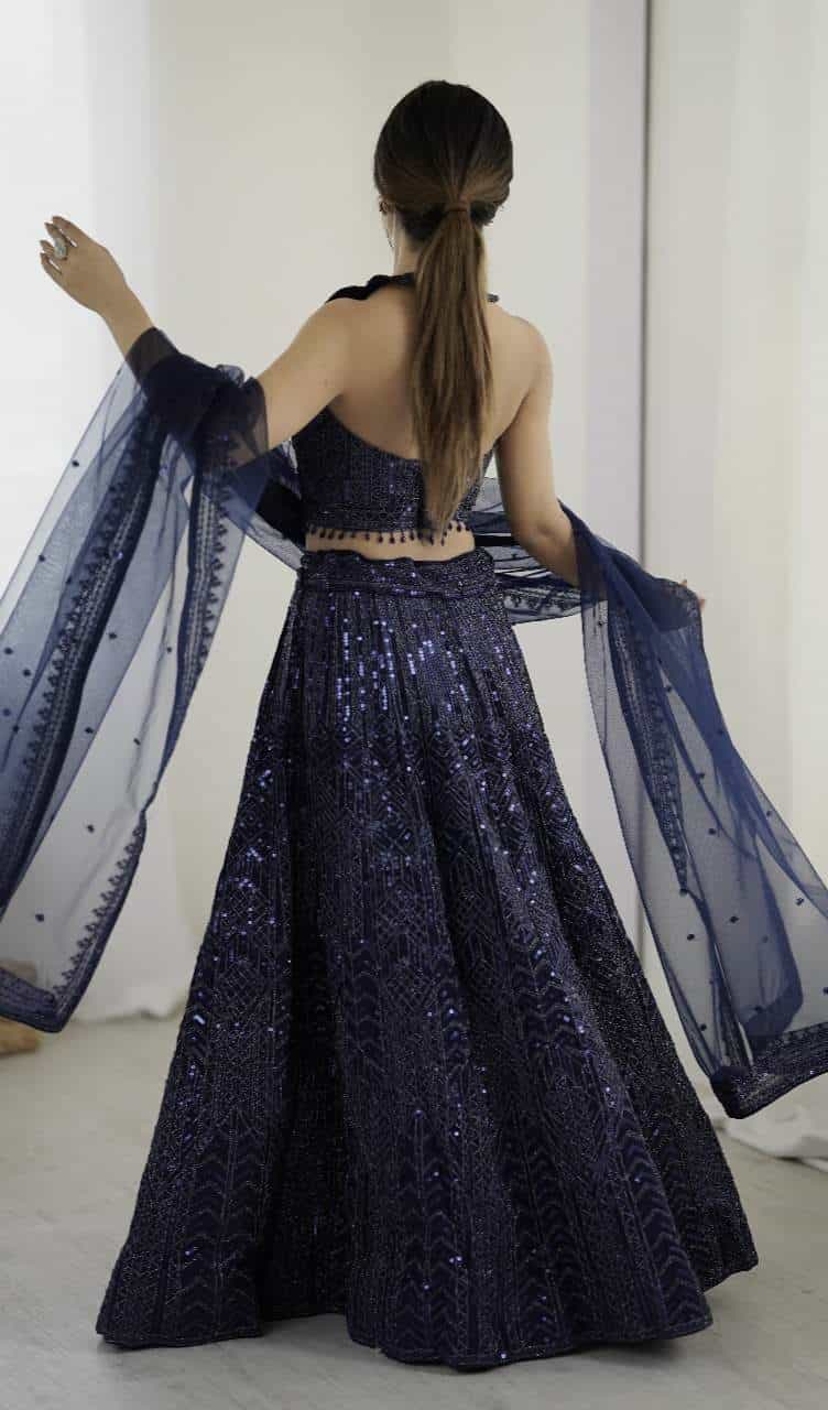 net blouse and dupatta