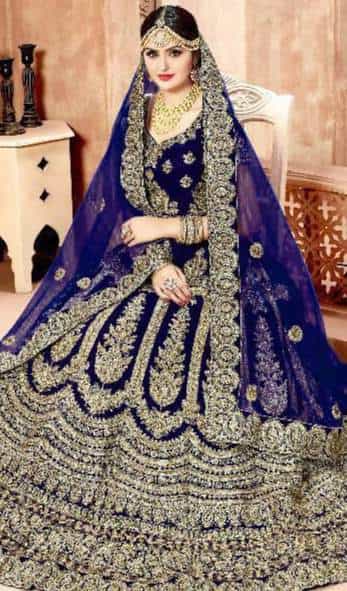 Velvet Bridal Lehenga