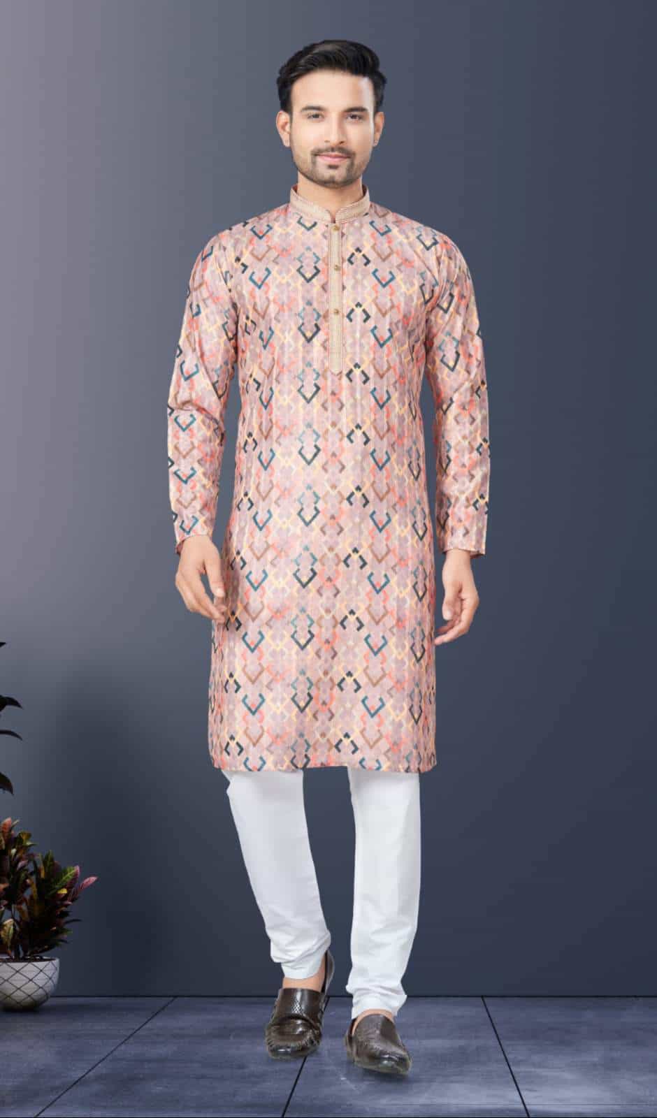 Peach Kurta Pajama