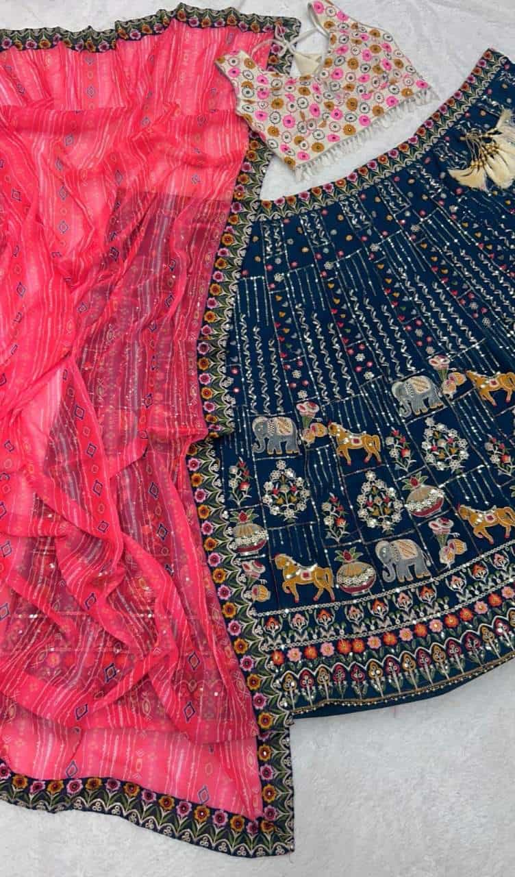Designer Dupatta with Fancy Lace Border