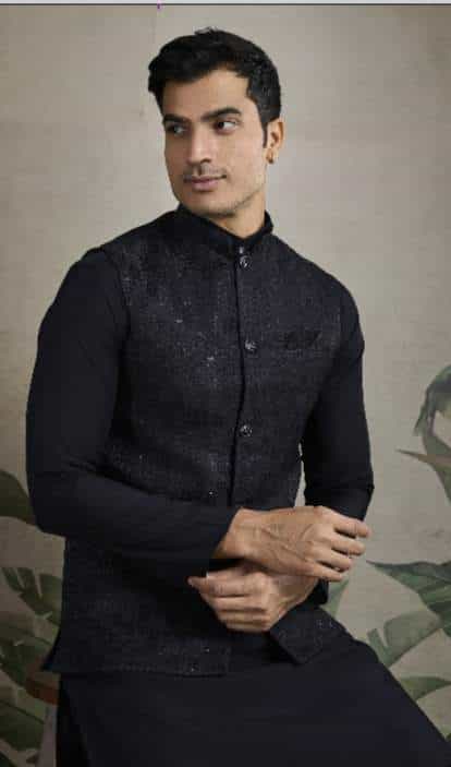 Indian Festival Wear Kurta with Nehru Jacket