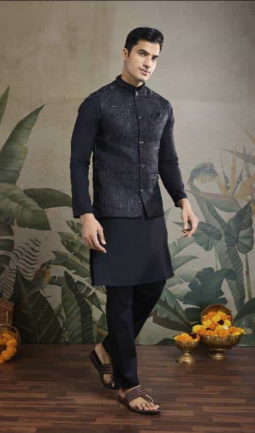 Ready to Wear Silk Kurta with Traditional Jacket