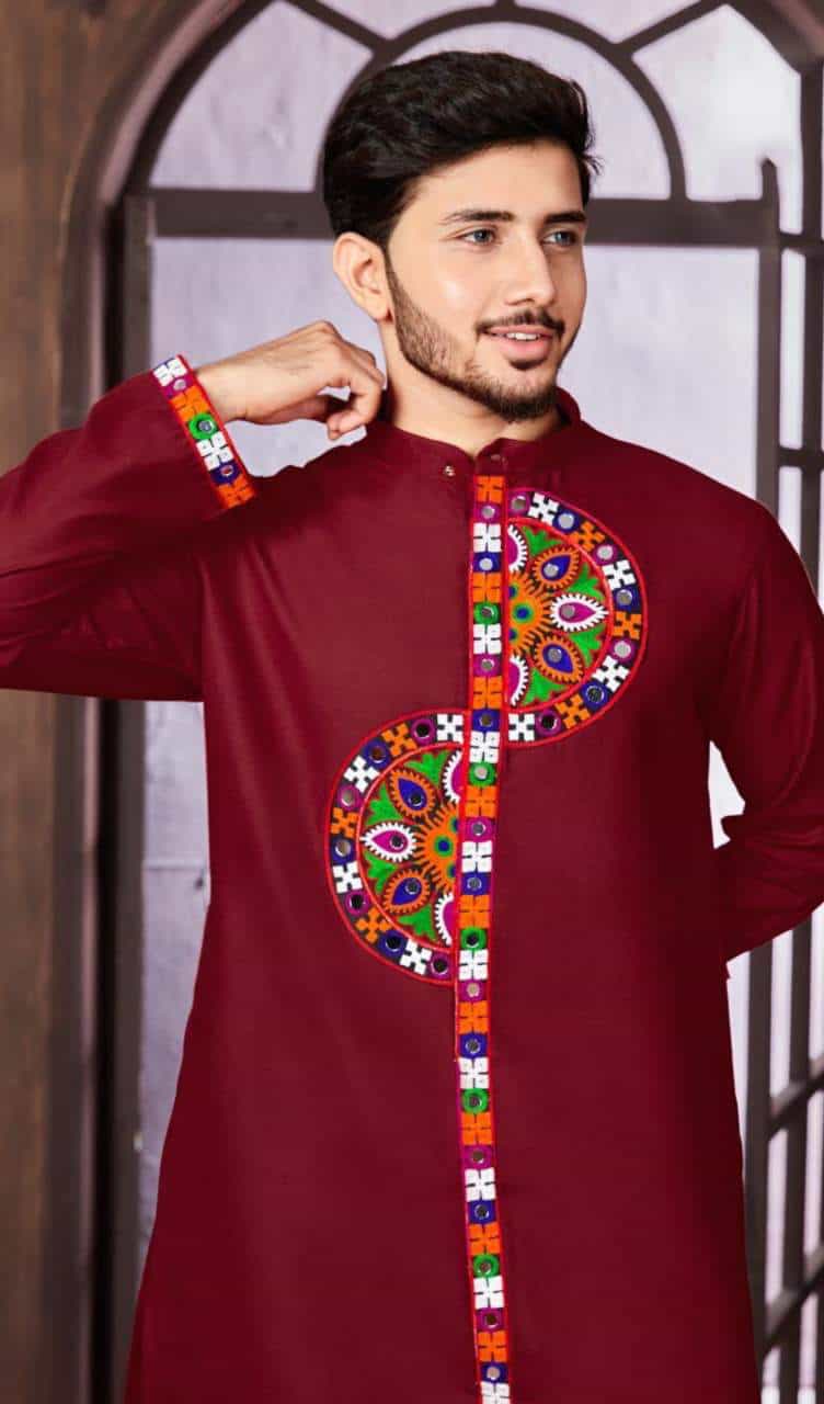 Maroon Kurta Pajama