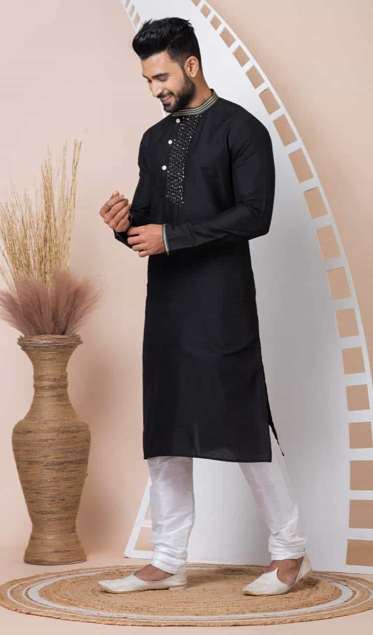 Viscose Kurta with Dhupion Silk Churidar