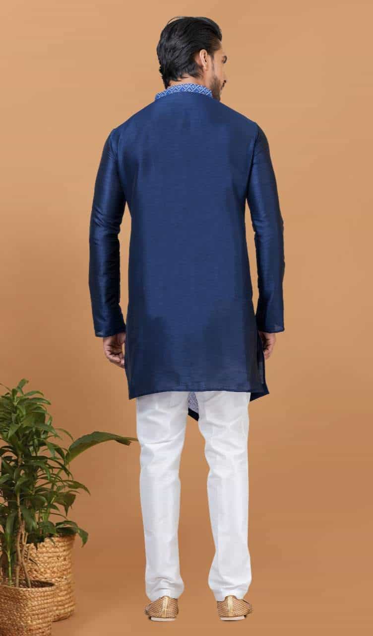 Ethnic Jacquard Kurta with Modern Print