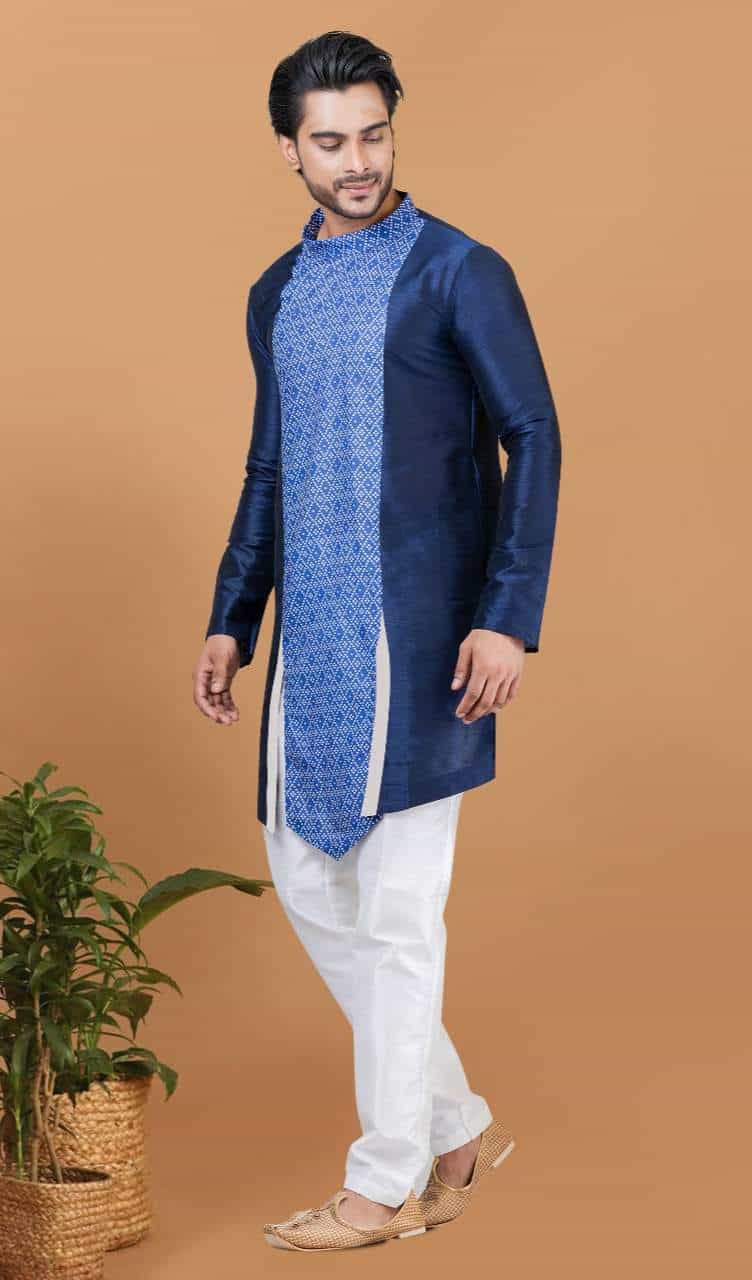 Traditional Banarasi Dhupion Silk Kurta for Men