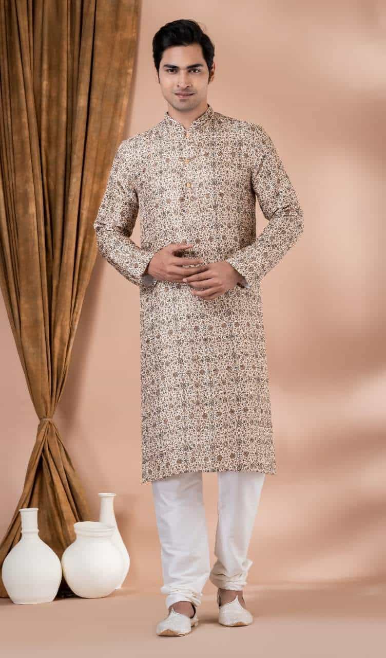 Men’s Printed Heavy Cotton Kurta