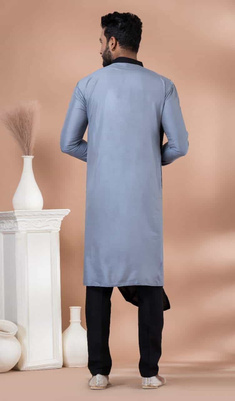 Traditional Viscose Kurta for Men with Subtle Shine