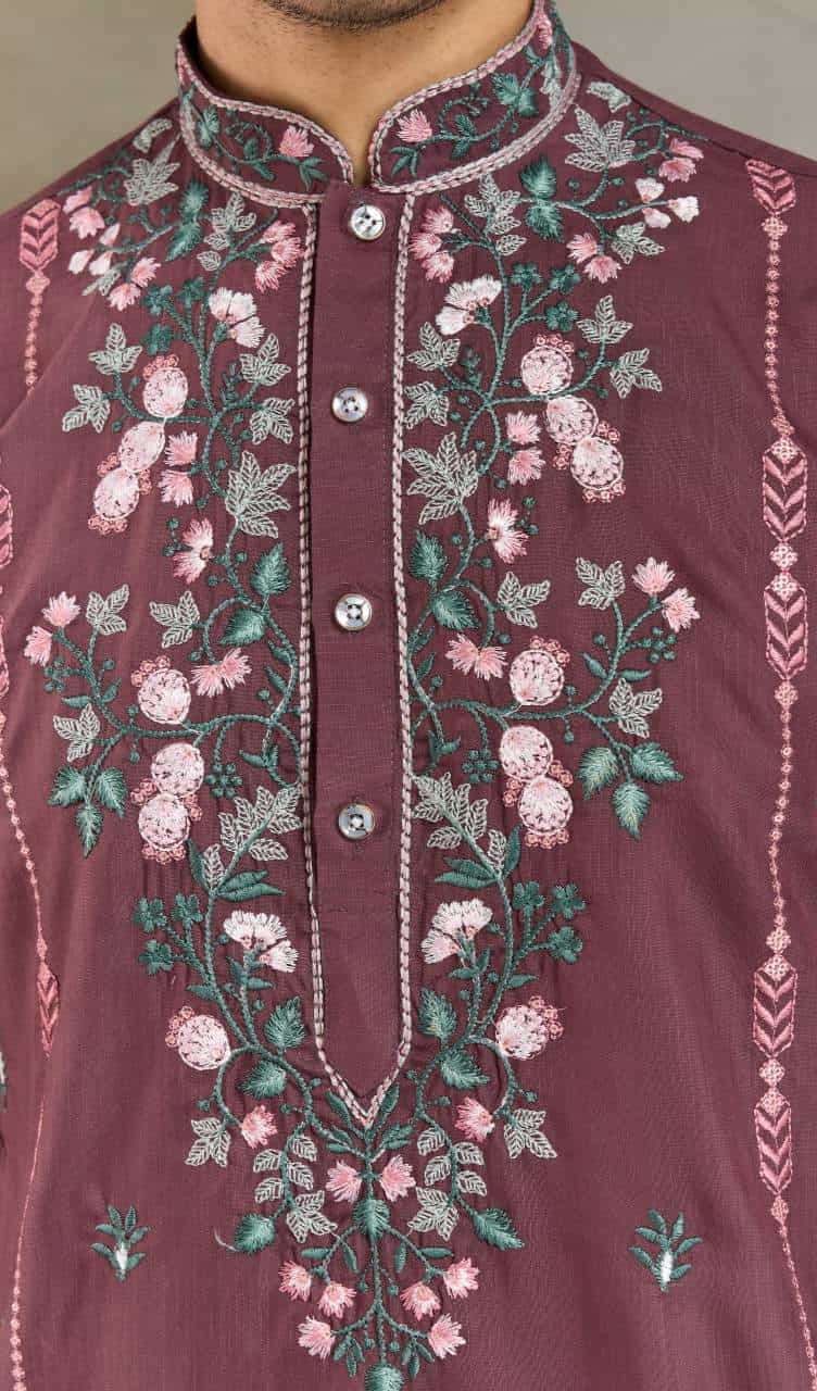 Festive Men’s Kurta in Breathable Viscose Silk Fabric