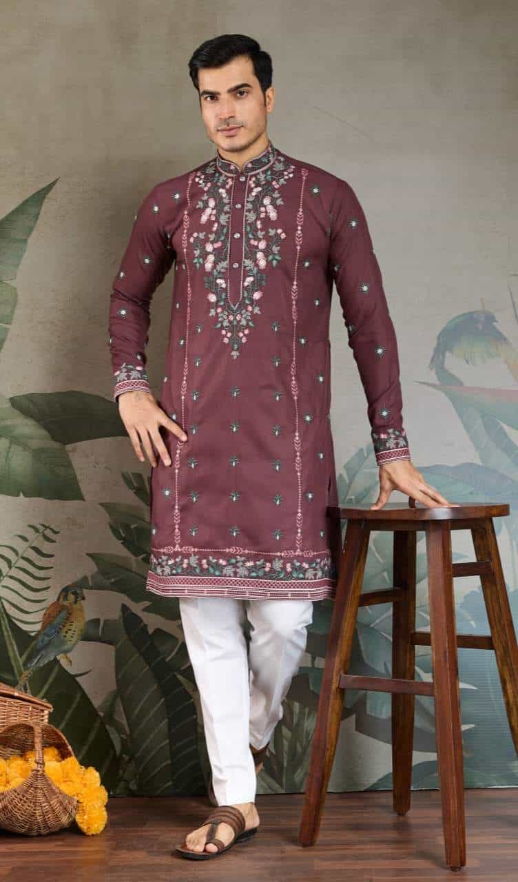 Cultural Celebration Outfit for Men in Viscose Silk
