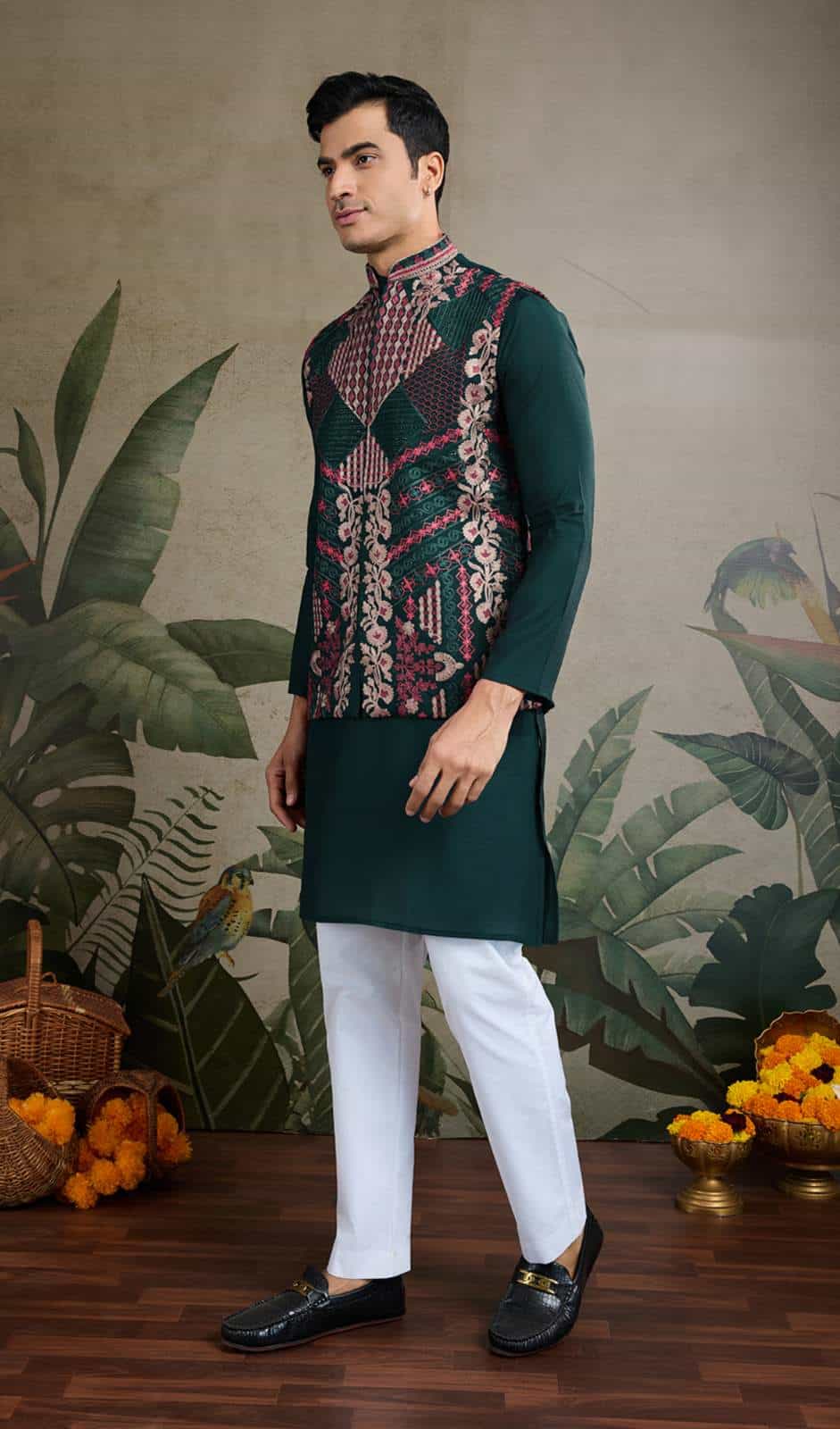 Indian Groom Outfit Kurta with Koti