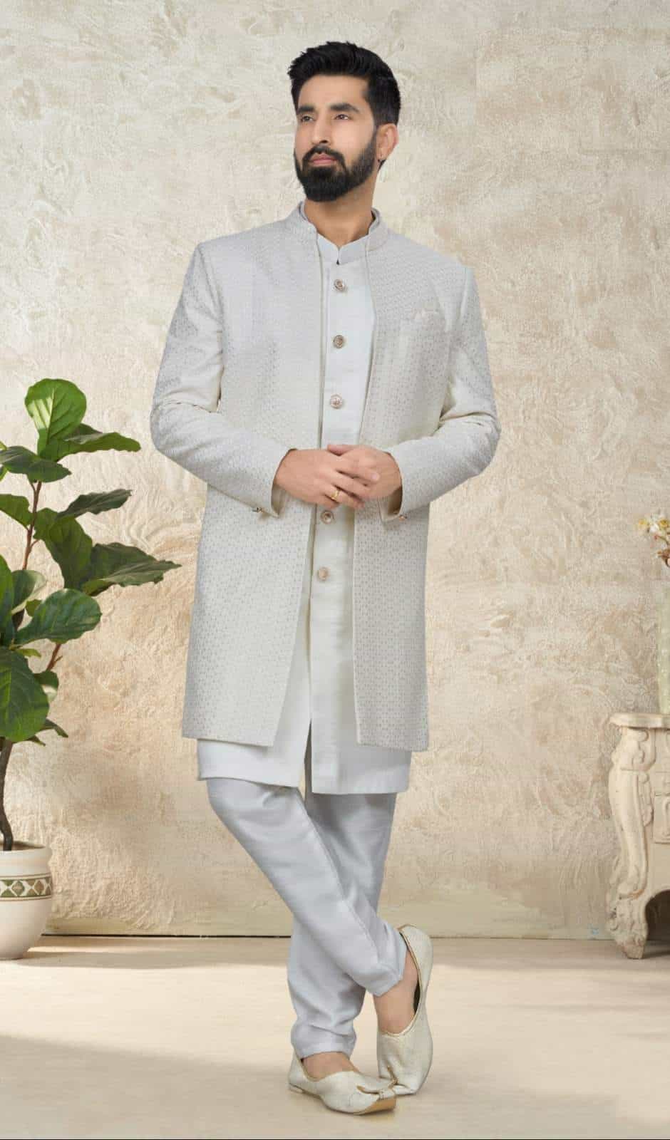 Silk Kurta Set with Jacket